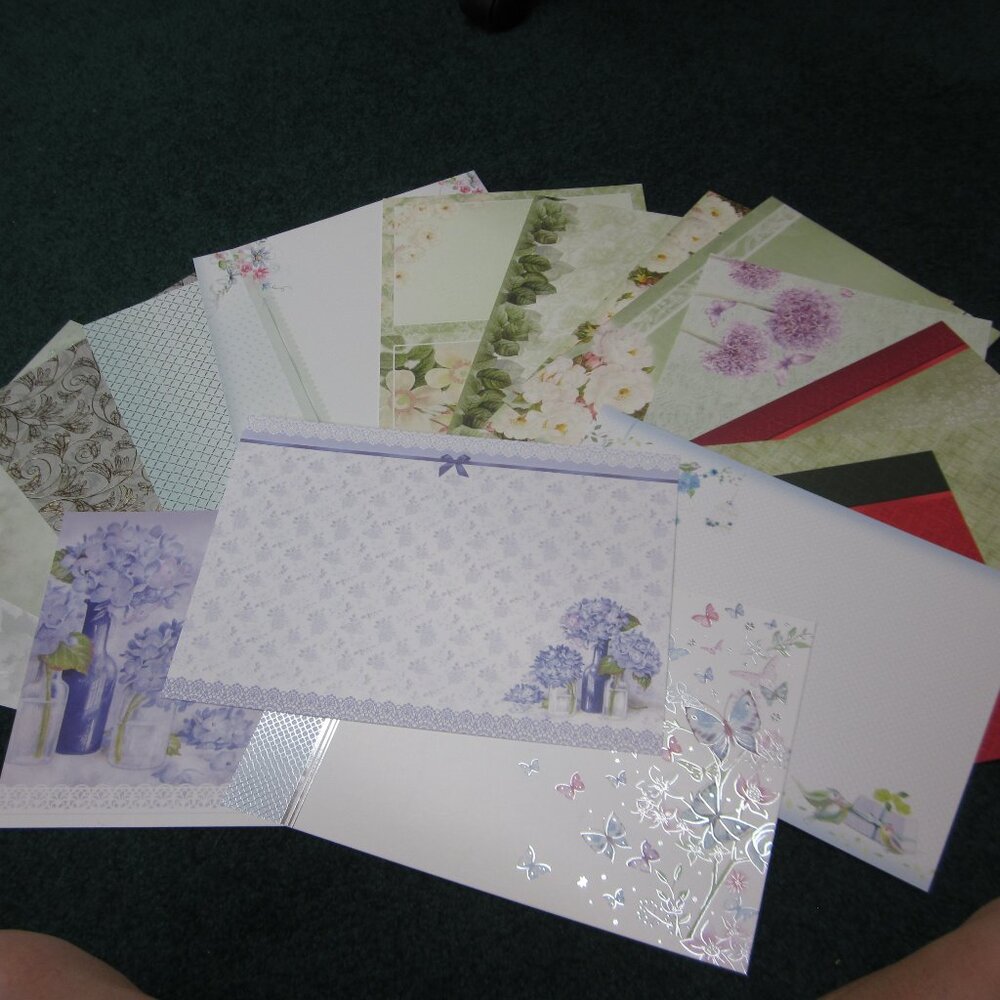 18 Hunkydory Adorable Scorable Blue Green Cardstock Scrapbooking Asst